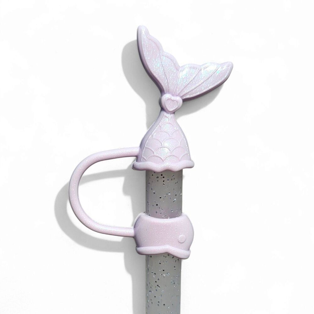 Aster Shimmer Mermaid 3D Silicone 10mm Stanley Straw Topper  - Straw Cover